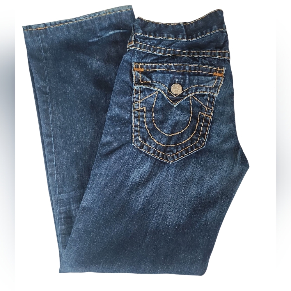 True Religion Billy Super T Men's Iconic Pattern Jeans Sz 34